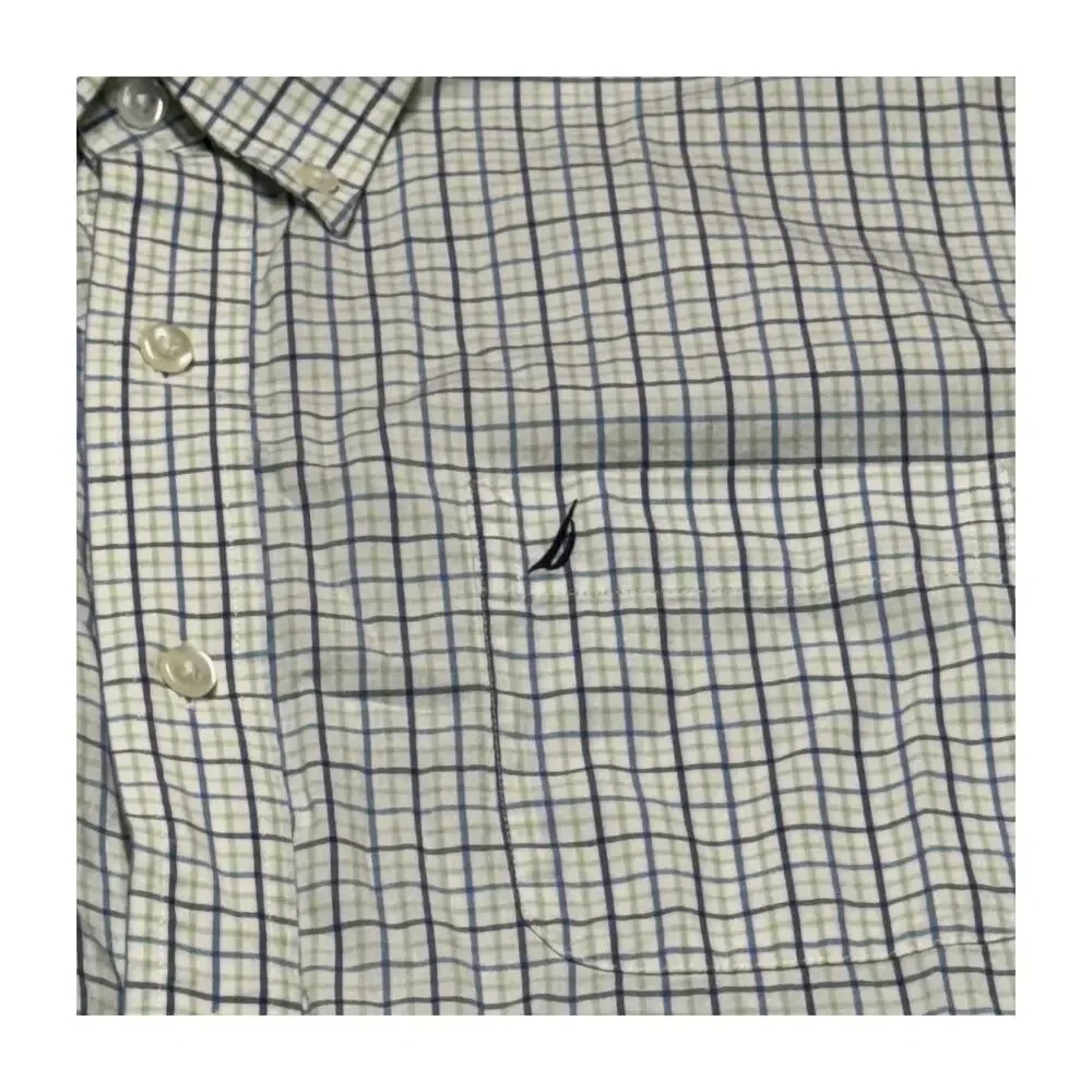 Nautica Classic Fit Plaid Button Down Shirt Mens 16.5 34 35